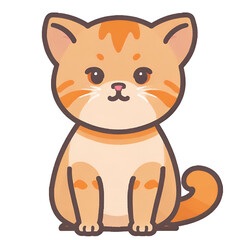 Cat transparent, cute cat, simple icon, can be used conveniently and easily.
