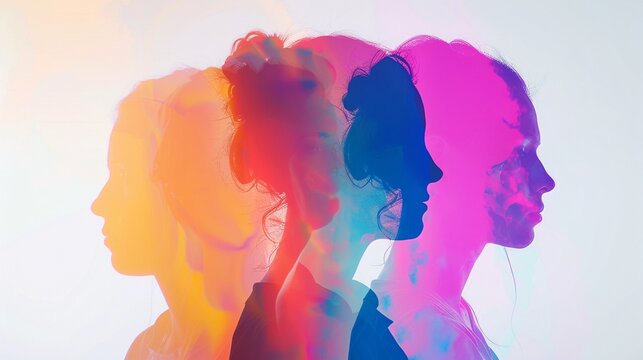 Office teamwork (close up focus on