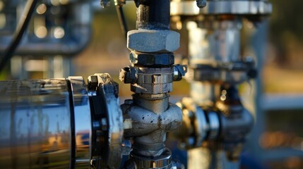 A closeup of the intricate mechanics of a solarpowered water pump.