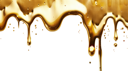 Melted gold dripping 