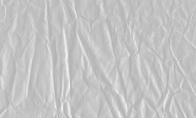 plastic texture overlay, white crumpled and creased plastic poster texture background