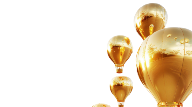 Gold hot air balloons