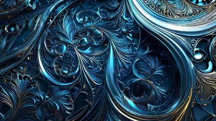 abstract fractal background, generative ai