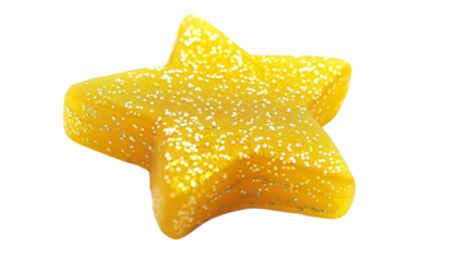 Glitter yellow star 