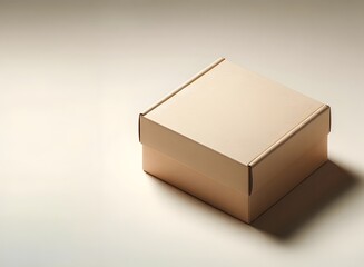 A minimalist cardboard package, ideal for presenting packaging designs or branding concepts.