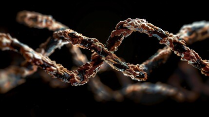 Artistic interpretation of a chromosome unraveling its DNA