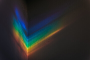 Abstract rainbow on a wall