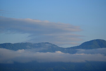 Mountains and clouds. Clouds over the mountains