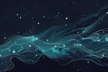 Cosmic doodle art background