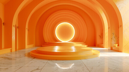 Obraz premium Minimalistic Abstract Background Soft Tones with Geometric Shapes Including Lines and Circles for Modern Graphic Design and Creative Displays Wallpaper Digital Art Poster Brainstorming Map Magazine