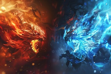 versus banner or background for game by generative ai