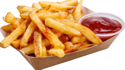French potato fries, ketchup
