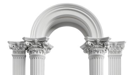 Column arch , podium architecture building
