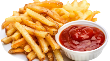 French potato fries, ketchup