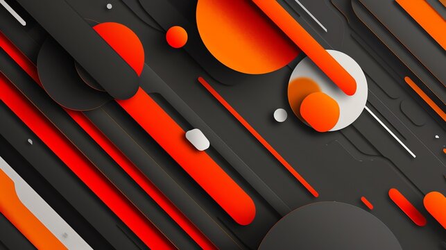 Abstract futuristic background with orange and red highlights