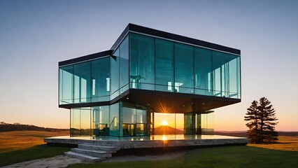 Fototapeta premium Glass house