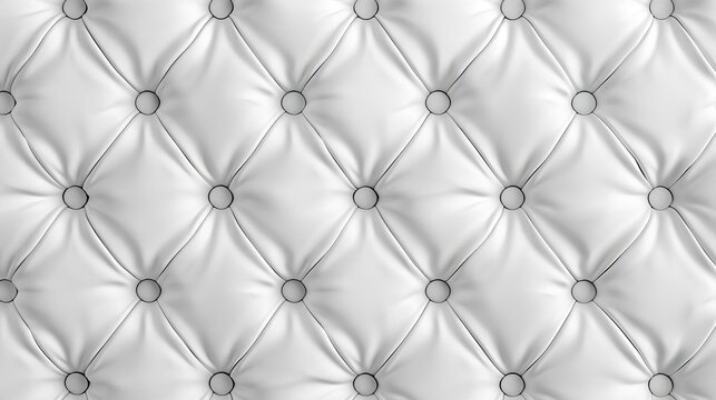 luxurious white diamond tufted upholstery seamless pattern elegant quilted sofa cushion texture background