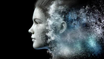 Human Mind Dissolving: A Digital Art Representation of Mental Health