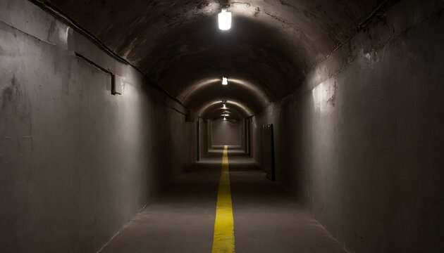 passageway inside an underground bunker