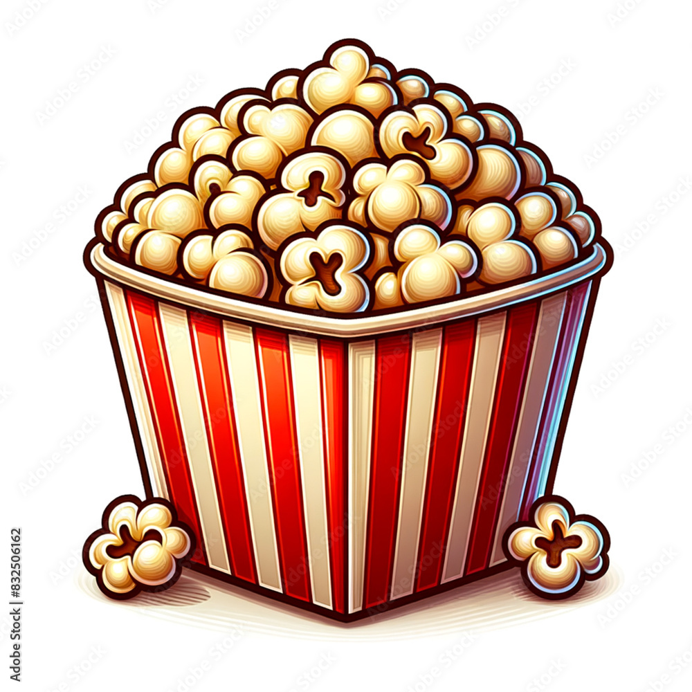 Canvas Prints bucket of popcorn vector