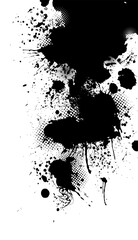 Abstract black blot object. Background with ink splashes. hand drawing. Not AI, Vector illustration