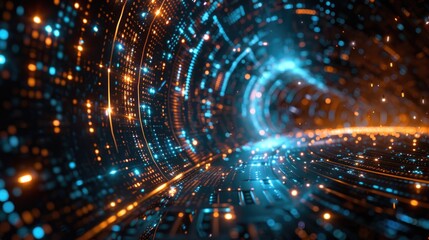 Vibrant light-filled tunnel