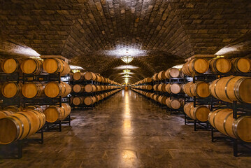 Wine cellar view of Rong Zi Winery, Xiangning County, Linfen, Shanxi Province
