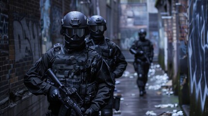 Urban Tactical Operation at Night