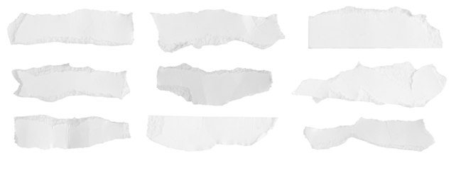 a white piece of paper on an isolated white background
