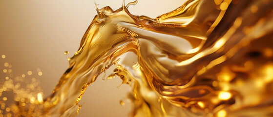 Golden liquid abstraction