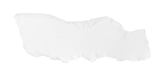 a white piece of paper on an isolated white background
