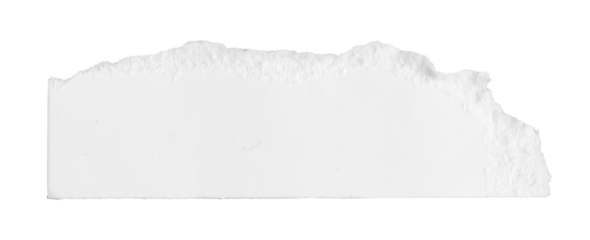 a white piece of paper on an isolated white background
