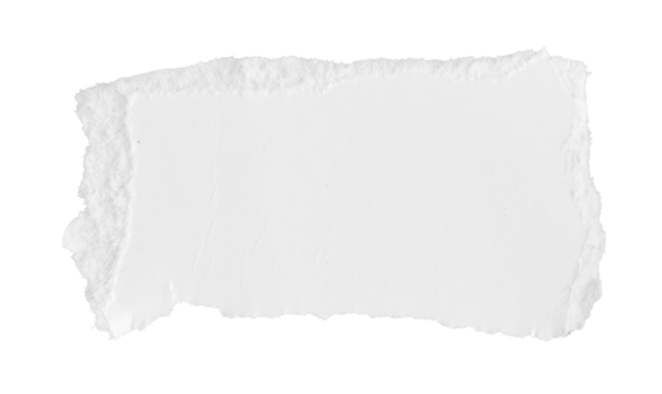 a white piece of paper on an isolated white background
