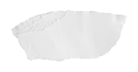 a white piece of paper on an isolated white background
