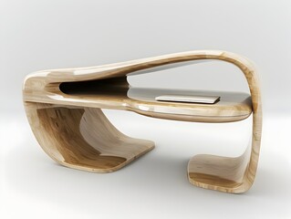 Modern Design Clean White Background of a Desk