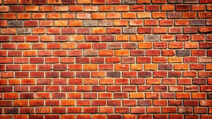 Red brick wall background texture with copy space