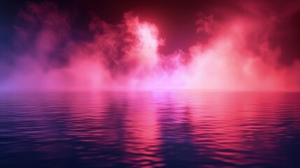Fototapeta premium Abstract wave of magenta smoke. Smoke abstract background