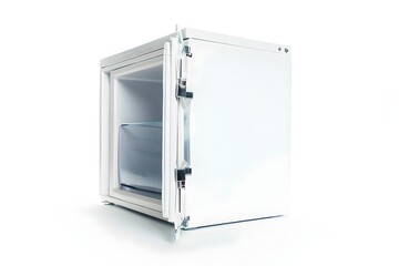 Isolated Compact White Freezer Appliance on Plain Background
