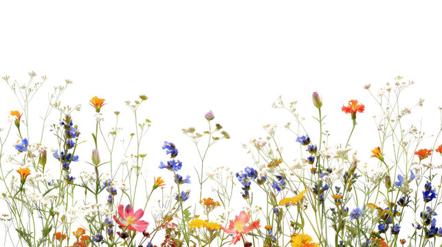 Dainty wildflowers as a frame border