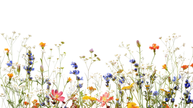 Dainty wildflowers as a frame border