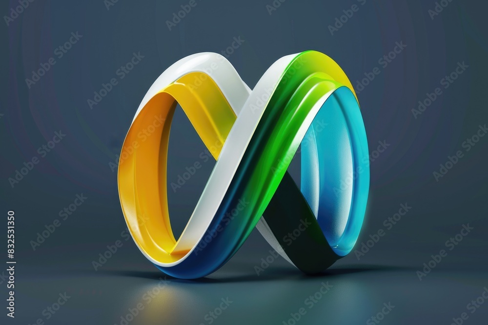 Poster A 3D rendering of an infinite sign. Can be used for various design projects