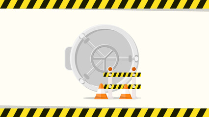 Under construction landing web page template. flat illustration vector eps 8 and above.