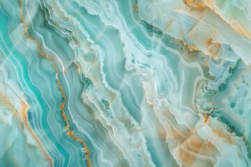 Naklejka premium Close up of a very pretty blue and gold marble. Ideal for backgrounds and design projects