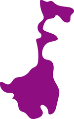 West bengal Map art on white background