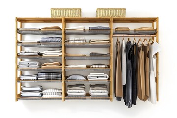 Photo of Closet Organizer Isolated on White Background