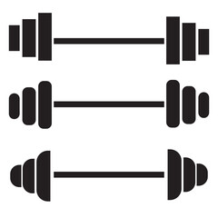 dumbbell icon set, dumbbell vector set sign symbol