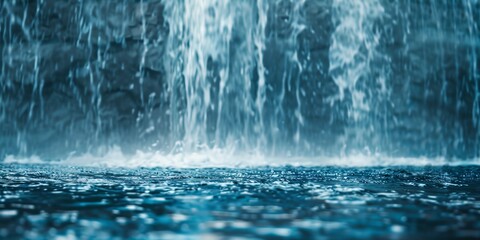 a waterfall with water running down