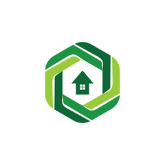 pentagonal house illustration design