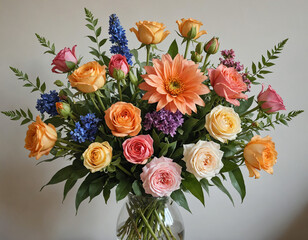 Obraz premium bouquet of flowers in a lovely glass vase in springtime