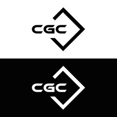 CGC logo. C G C design. White CGC letter. CGC, C G C letter logo design. C G C letter logo design in FIVE, FOUR, THREE, style. letter logo set in one artboard. C G C letter logo vector design.